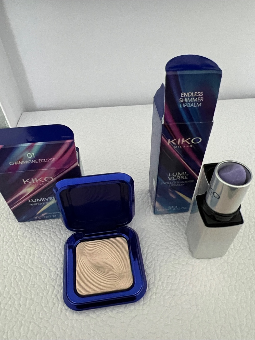 Kiko Lumiverse Limited Edition duo eyeshadow and lipbalm.